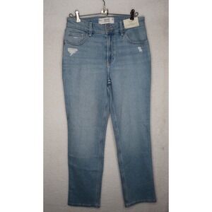 Hollister‎ Women's High Rise Straight Leg Ligh Wash Denim Jeans Sz 4 Short NWT